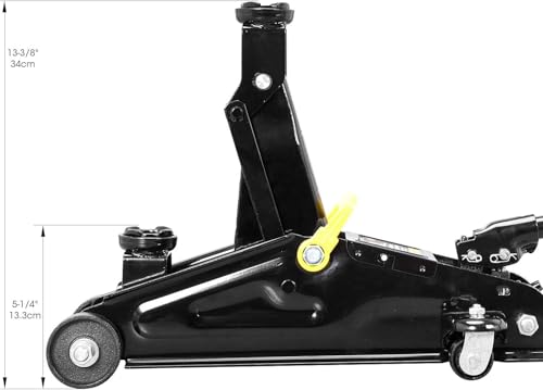 2 Ton Hydraulic Floor Jack Combo with 2 Jack Stands, Black G7419