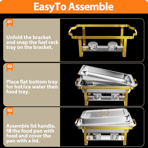 4 Pack 8QT 304 Stainless Steel Chafing Dish Set I21086