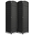 Black 8-Panel Folding Room Divider C2641