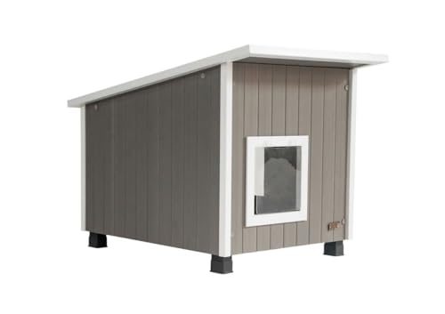 Outdoor Cat House with 2 Vinyl Door Flaps U922