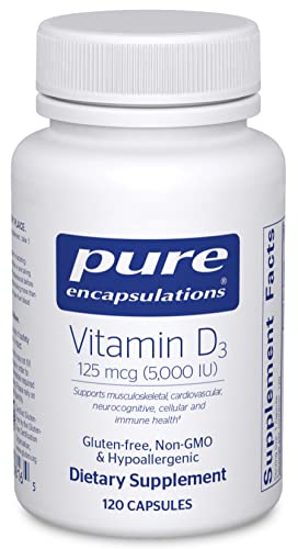 Vitamin D3 125 mcg (5,000 IU) Supplement - 120 Capsules X778