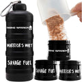Portable Protein Powder Stackable Container with Top Cap Funnel C68300