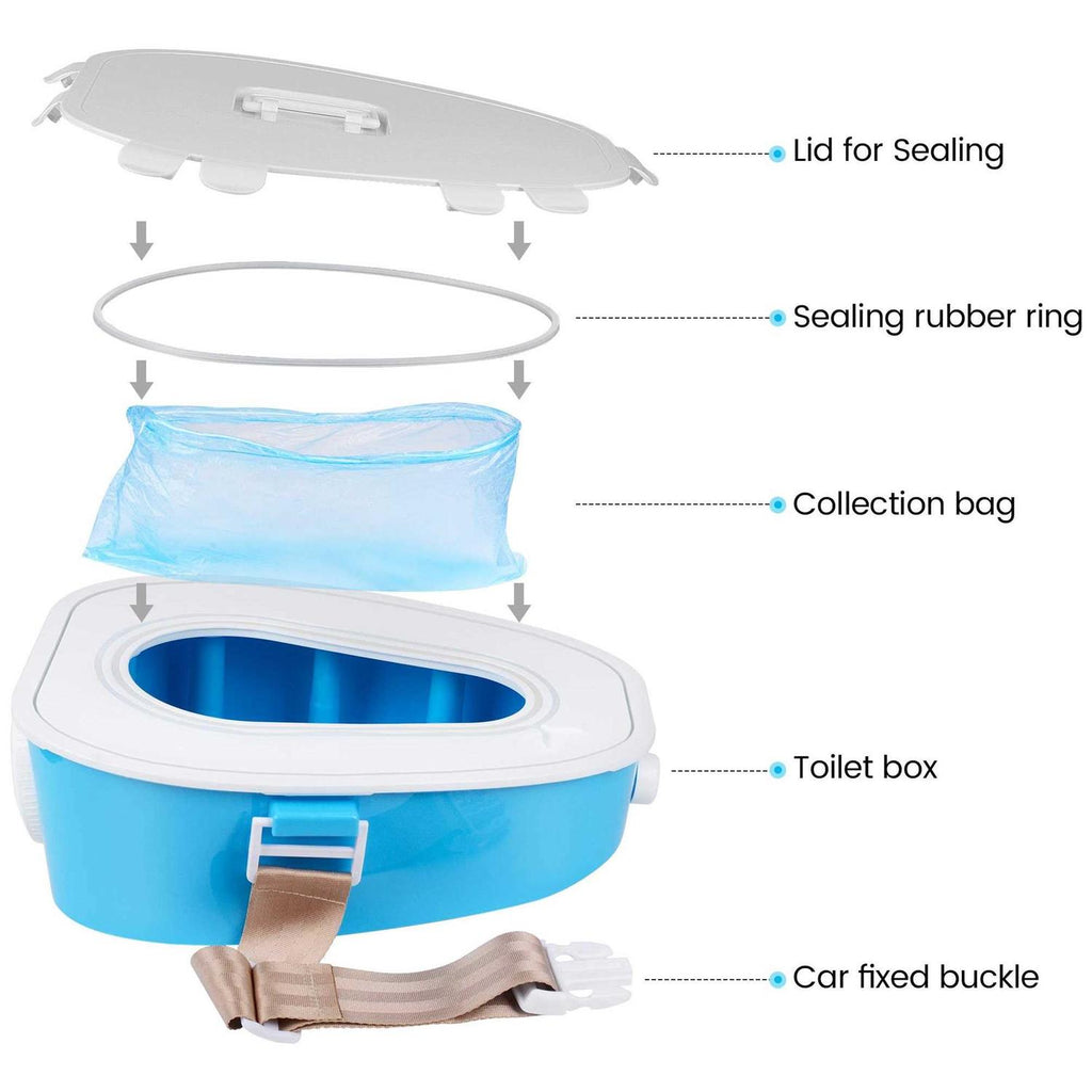 Portable Toilet Camping Toilet Commode Travel Potty E1987