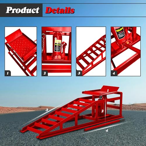 Hydraulic Car Ramps 5T 10000lbs Low Profile Vehicle Ramps M115139