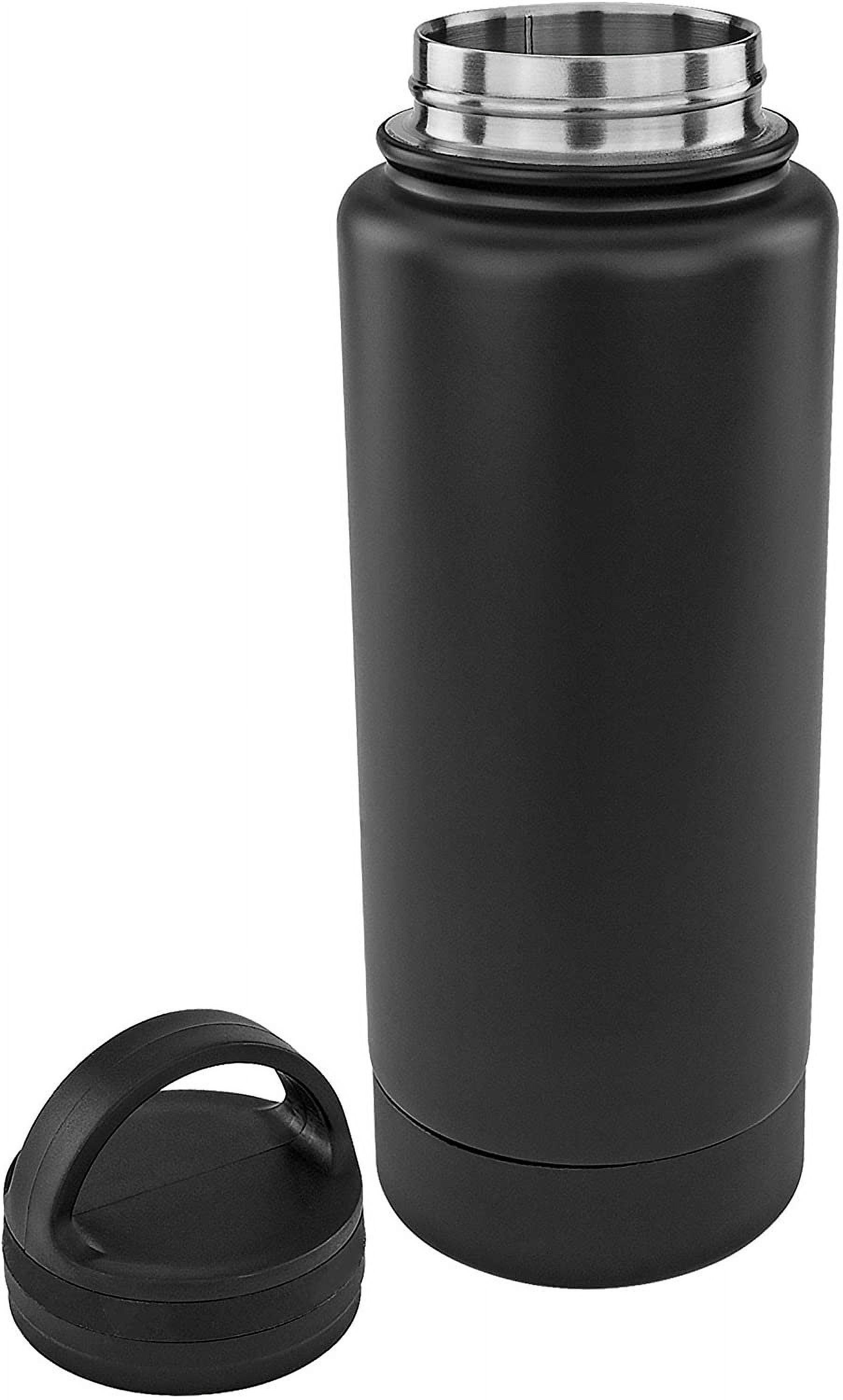 Black 12 Ounce Stainless Steel Drinking Tumbler Bottle Diversion Safe H438