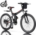 500W 26" Electric Folding Mountain Bike with 48V 7.8Ah Battery, 21 Speed, Full Suspension V81526