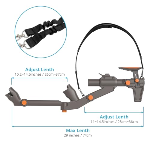 Adjustable Gunstock for Meta Quest 2 Quest 3 Quest 3S Quest Pro with Quick Magnetic Attachment Cheek Pad (Gunmetal Gray) L55522