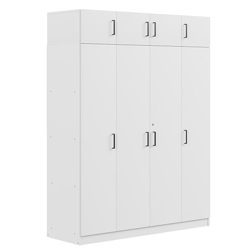 Wood Clothes Storage Cabinet with Sliding Door and 2 Drawers C374