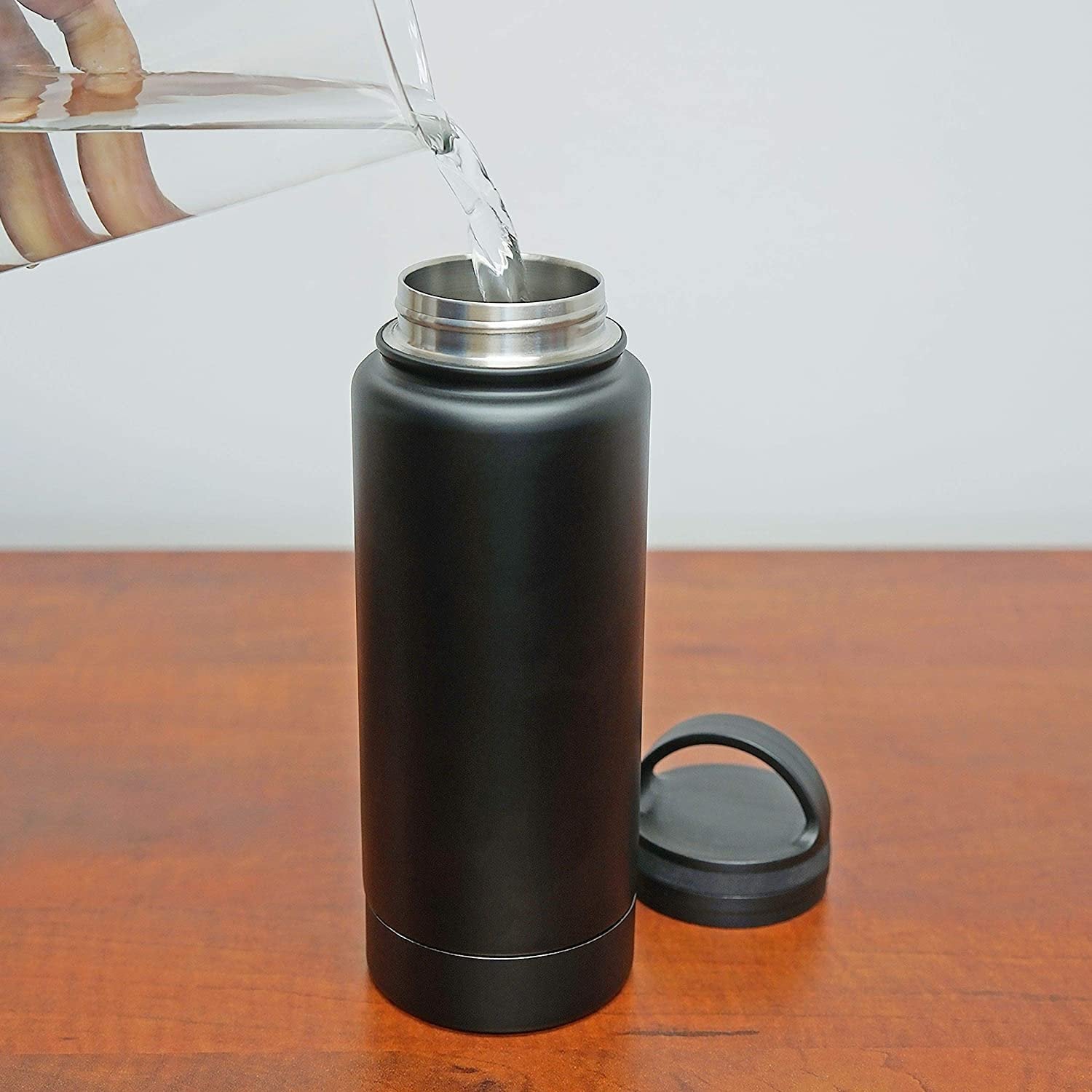 Black 12 Ounce Stainless Steel Drinking Tumbler Bottle Diversion Safe H438