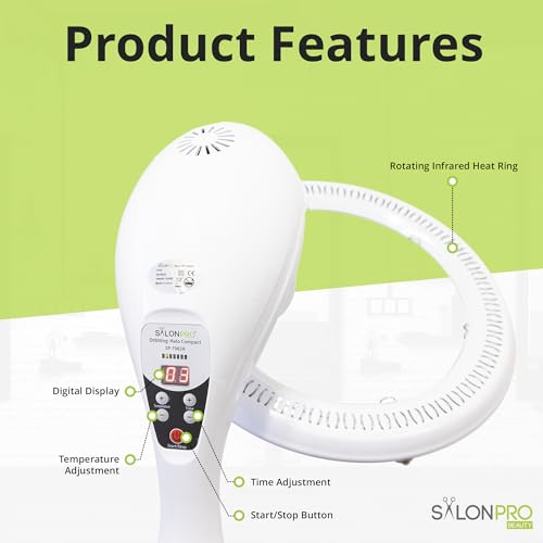 Compact Infrared Hair Color Processor & Dryer with Rolling Base V50971