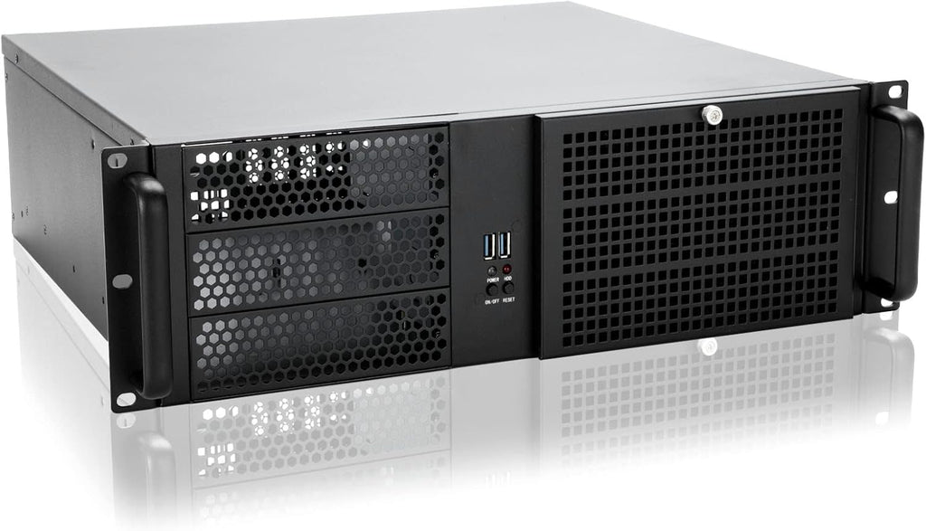 3u Rackmount Server Chassis with 3x5.25 Support PS2 PSU Side 80mm Fan Dust Filter Bracket Q361