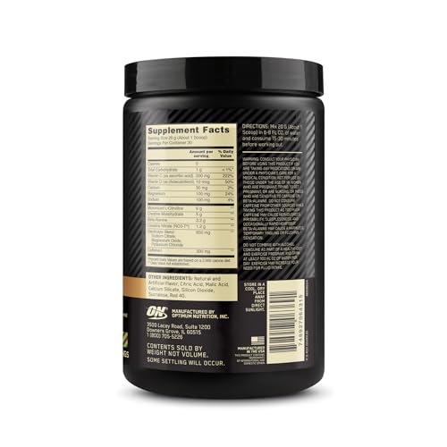 Pre Workout Advanced with Creatine, Beta-Alanine, L-Citrulline and Caffeine, Berry Blast, 20 Servings U882
