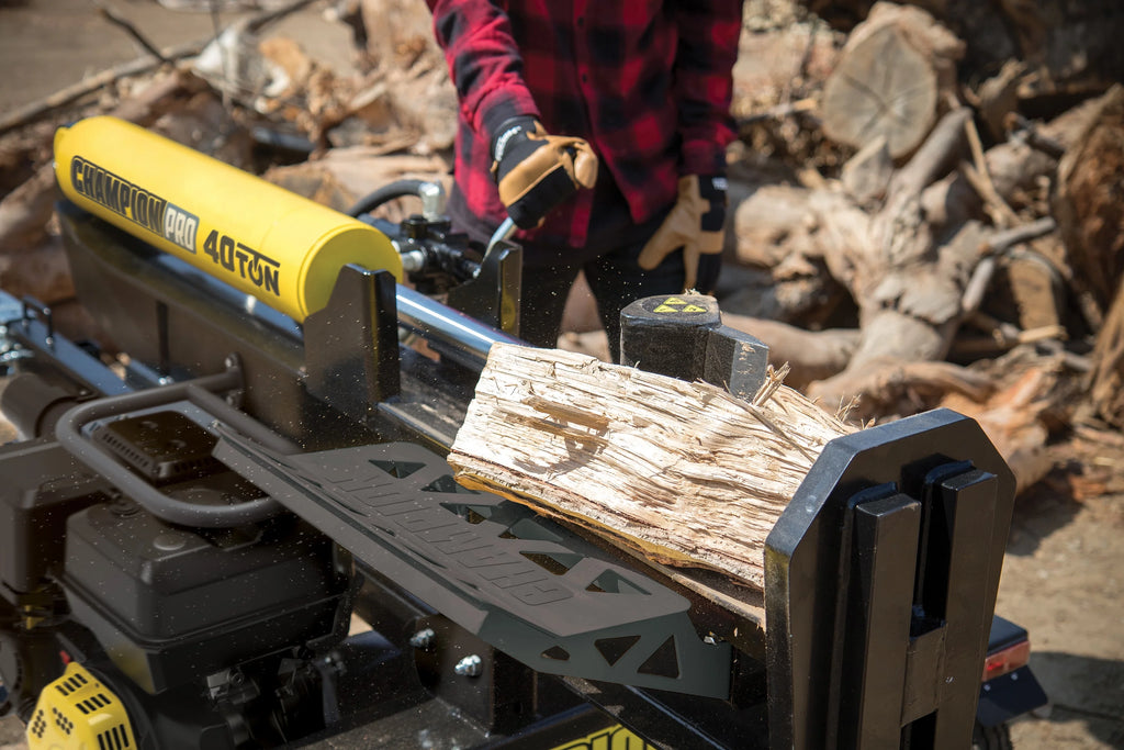 40-Ton Horizontal/Vertical Full Beam Gas Log Splitter with Auto Return A421