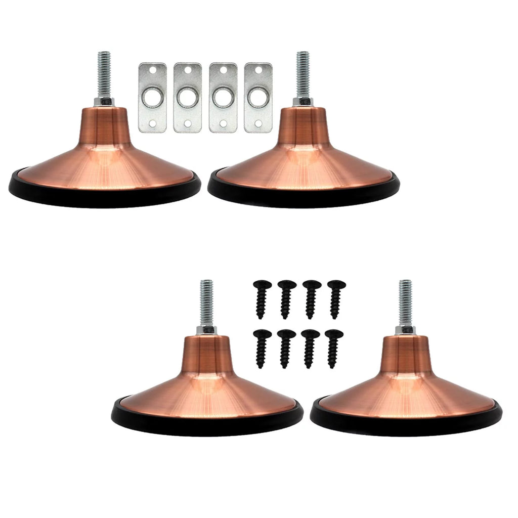 4 Pcs 6 inch Adjustable Heavy Duty Metal Pool Table Leg Levelers M279298
