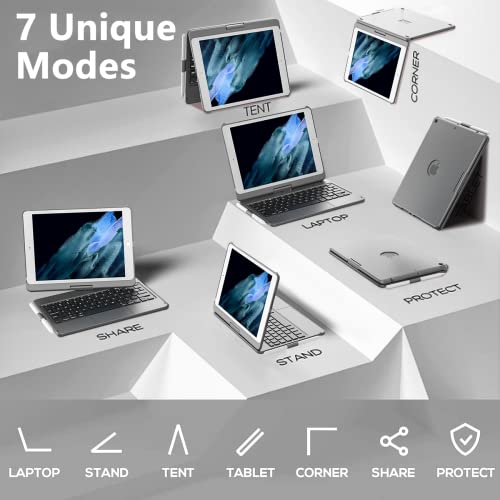 Rose Gold Keyboard Case for iPad 10.2 9th/8th/7th Gen with Pencil Holder X28574