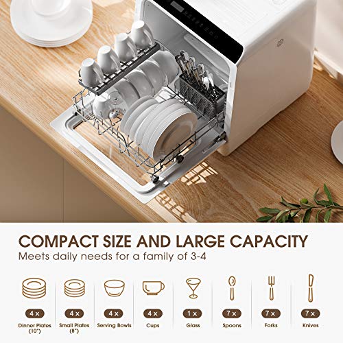 Compact Countertop Dishwasher with 5 L Water Tank R3239