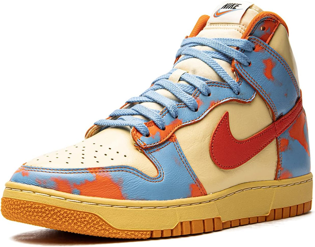 Orange Acid Wash High Top Sneakers Z120