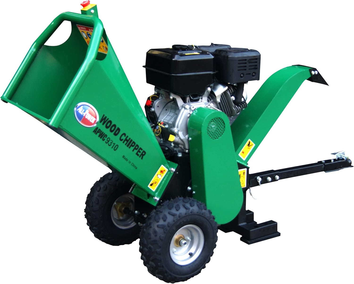 Heavy Duty Wood Chipper Shredder Mulcher, 15HP 420cc, 6 inch Cutting Capacity, Green/Black H63008