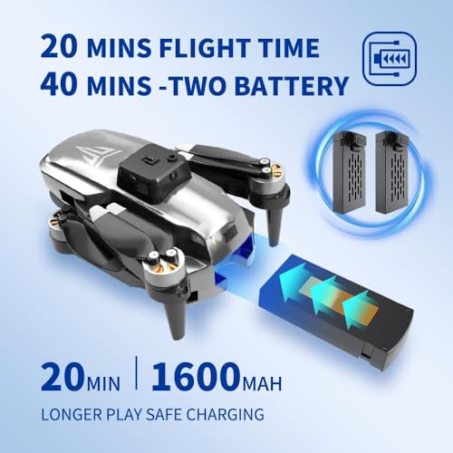4k FPV Foldable Drone with Brushless Motor and Carrying Case X2201