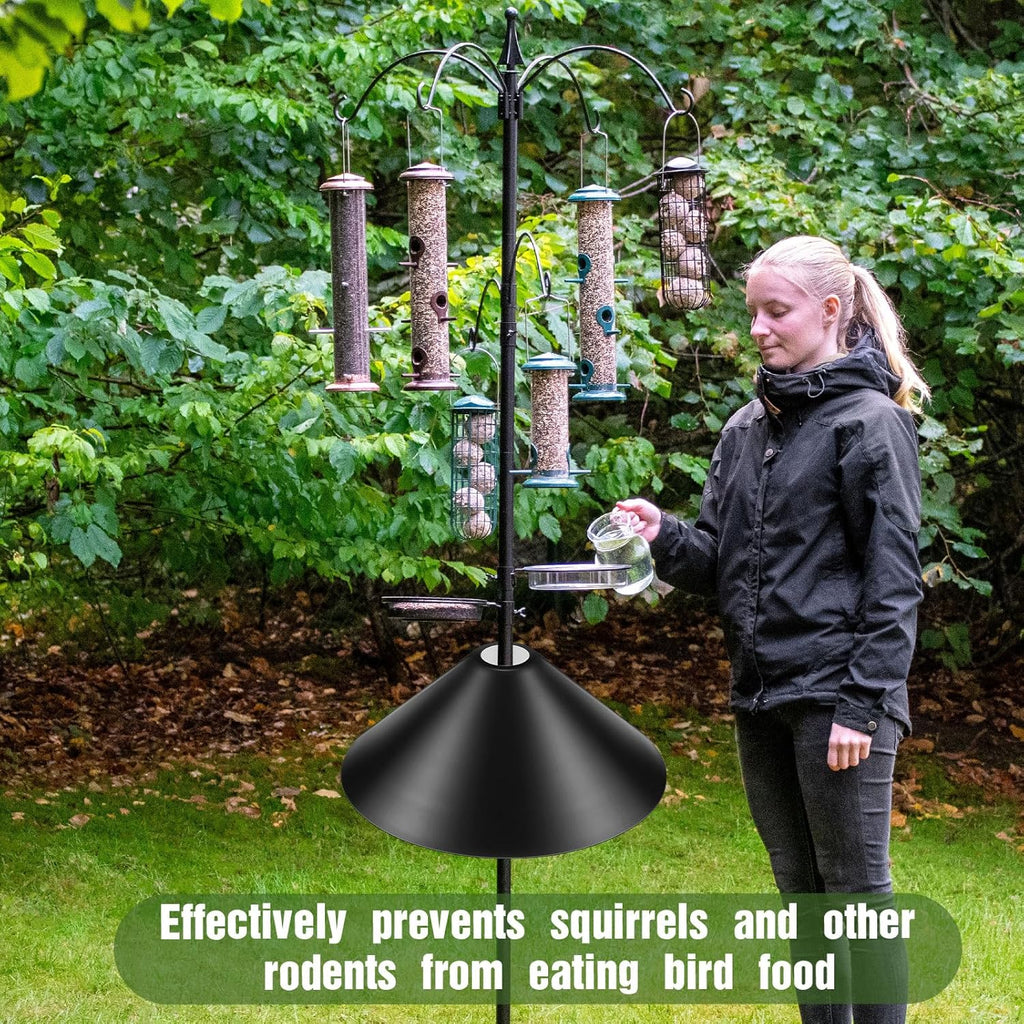 2 Pcs Metal Squirrel Baffle 12 Inch for Bird Feeder Pole X622