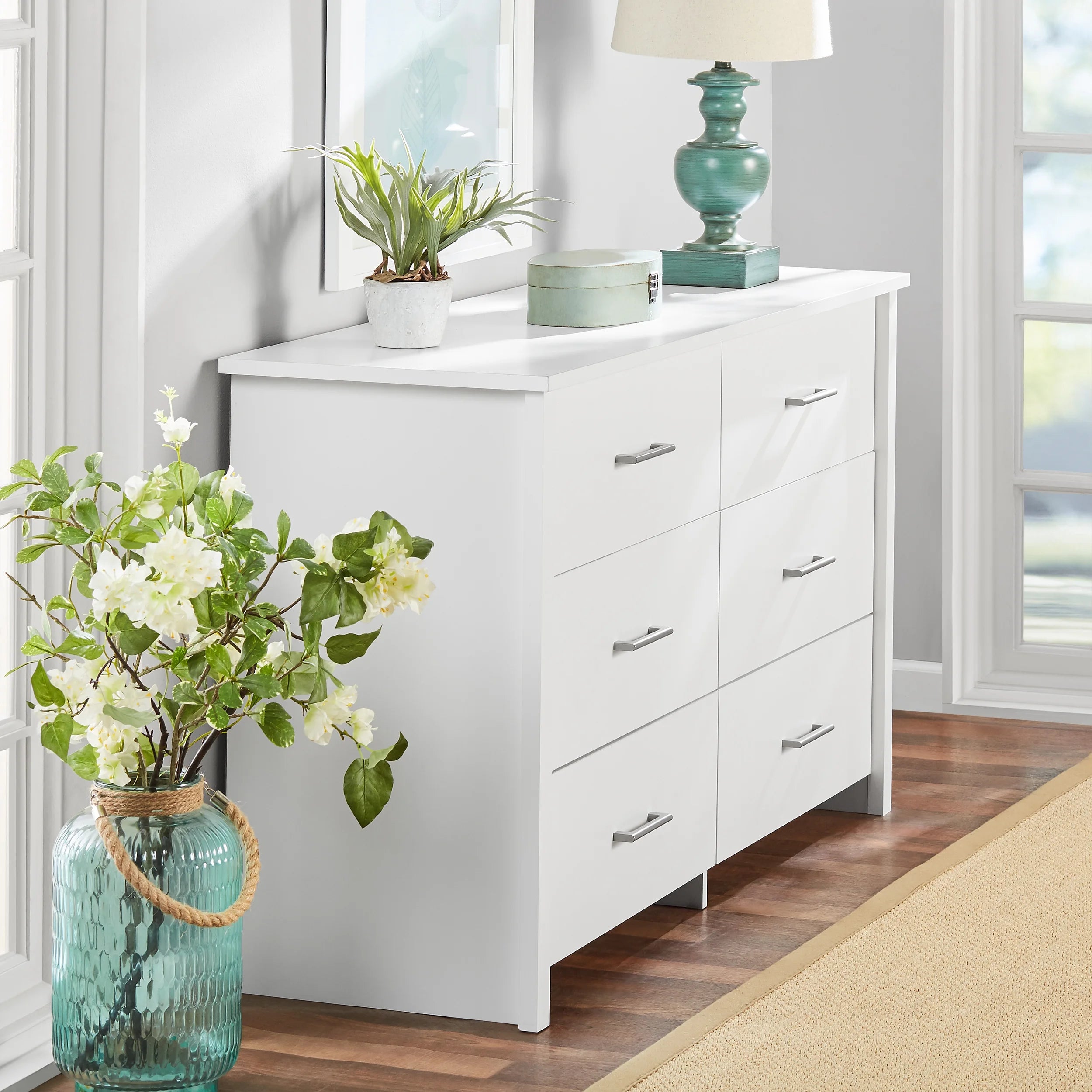 Soft White 6-Drawer Dresser X231343