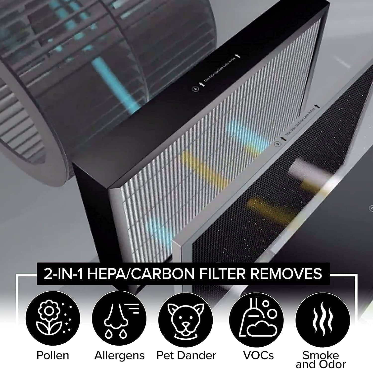 1-Pack Replacement HEPA/Carbon Combo Filter N421