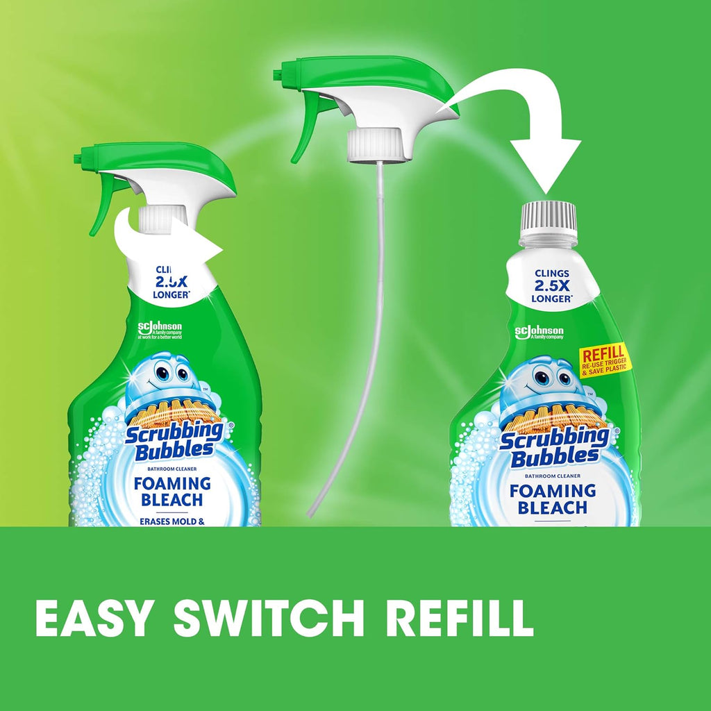 Foaming Bleach Bathroom Cleaner Refill Bottle 32 oz X812361