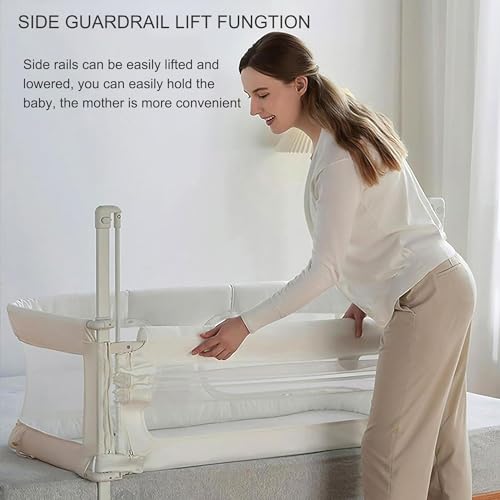 3 in 1 Baby Bassinet Bedside Sleeper Portable Crib with Mesh Window H2390