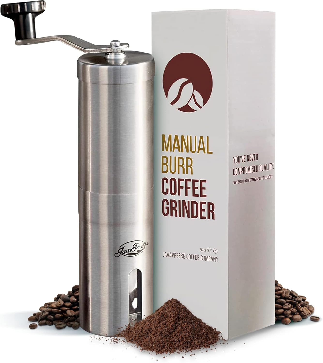 Manual Stainless Steel Coffee Grinder with Hand Crank O429