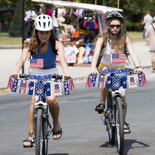 American Flag Bike Decorations with Ribbon Streamers S3134