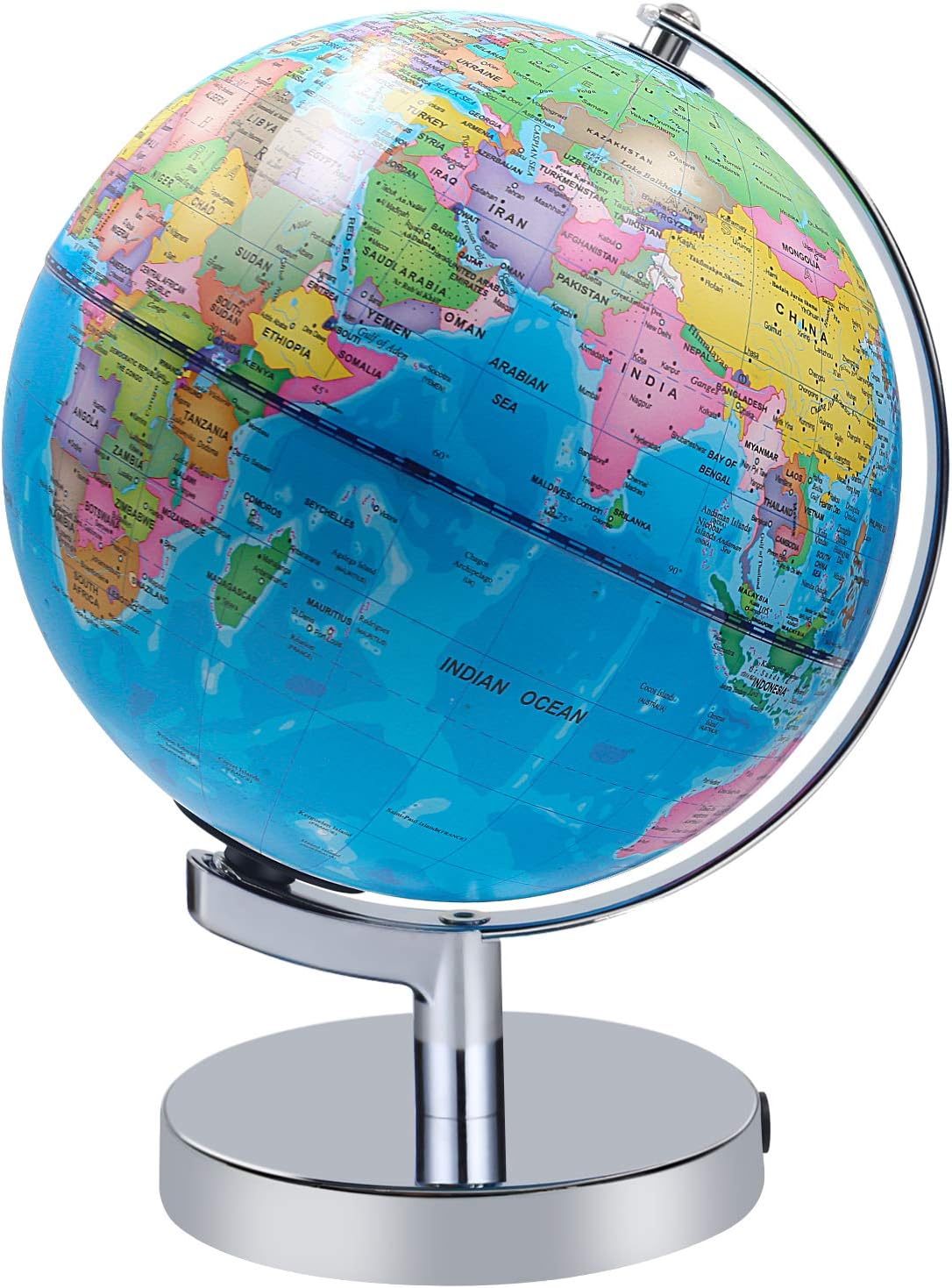 8 Inch Illuminated Educational World Globe with Stand Q621