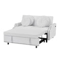 Beige Convertible Sofa Bed with Pull-Out Bed S747