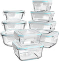 9 Pc Glass Food Storage Containers with Lids N2271