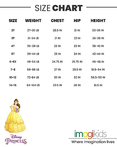 Disney Princess Girls Dress Toddler to Little Kid D8324