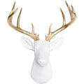 White Faux Deer Head Wall Mount X735298