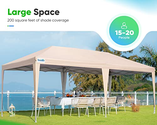 10x20ft Pop up Canopy Tent Waterproof with Roller Bag R9168