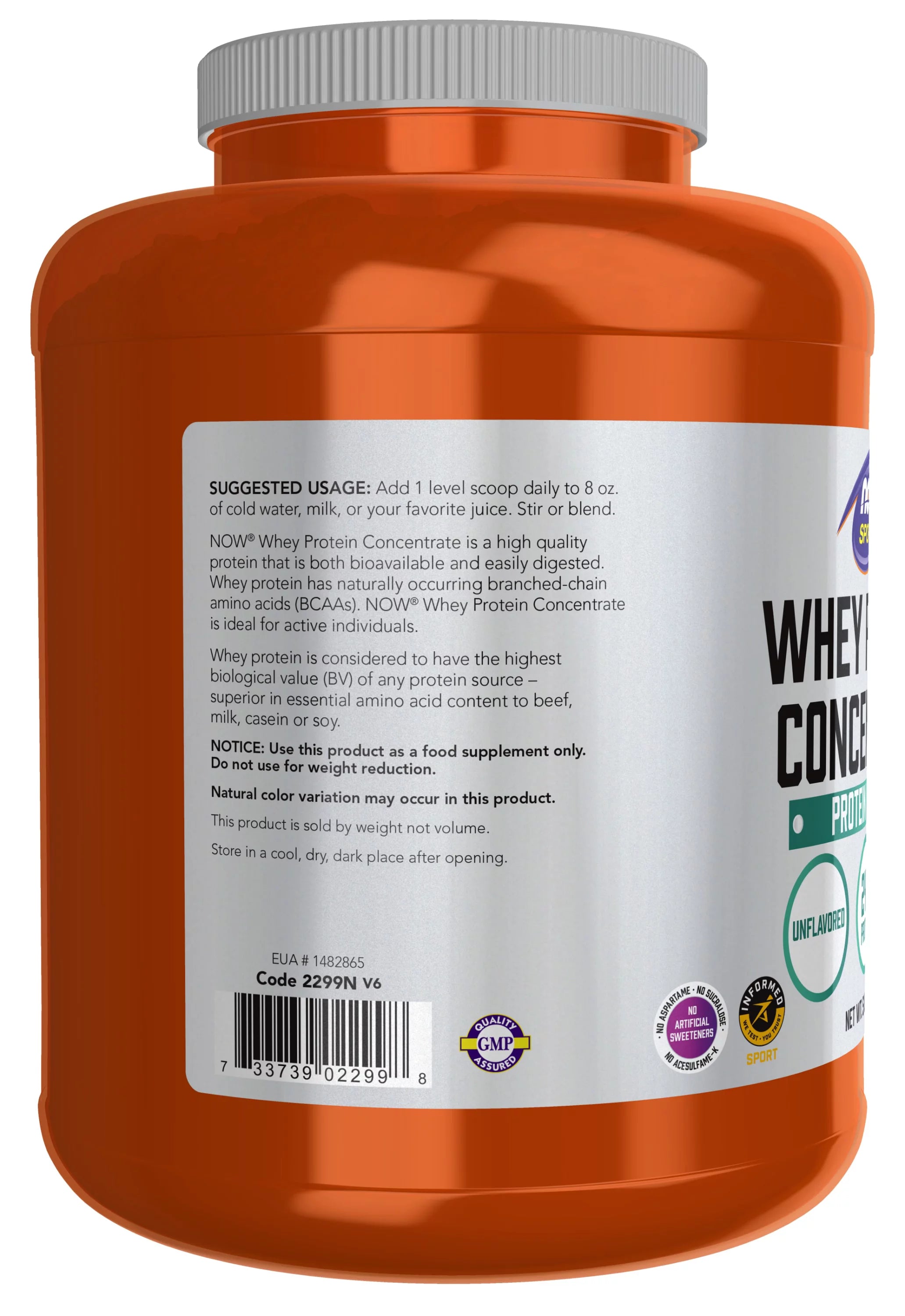 Unflavored Whey Protein Concentrate Powder, 5-Pound B1431