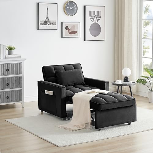 White Convertible Sofa Bed Chair O994
