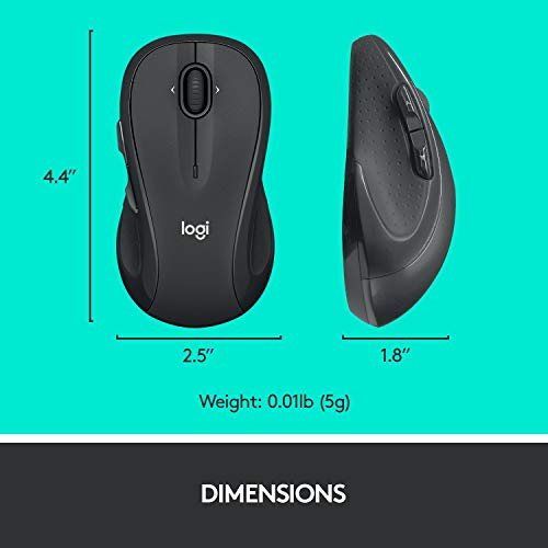 Wireless Mouse with Programmable Buttons - Graphite J721359