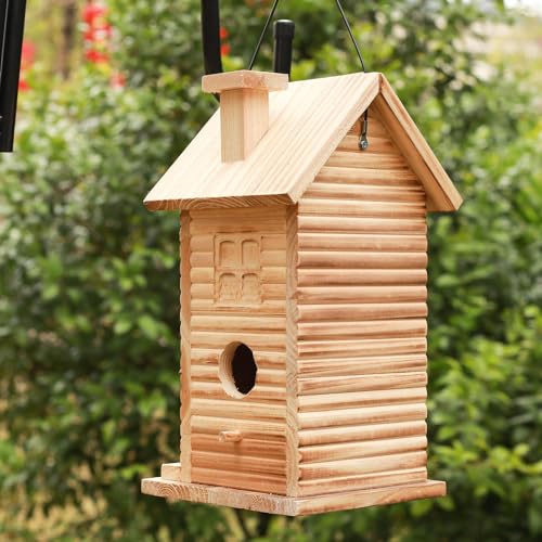 2 Hole Wooden Bird House O45255