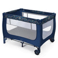 Blue Foldable Baby Playard with Bassinet and Carry Bag B737
