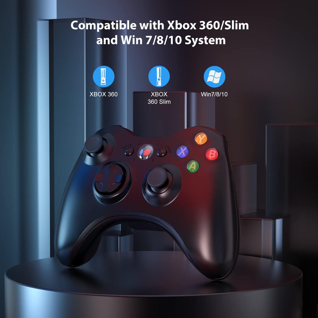 Black Wireless Controller for Xbox 360 and PC V1945