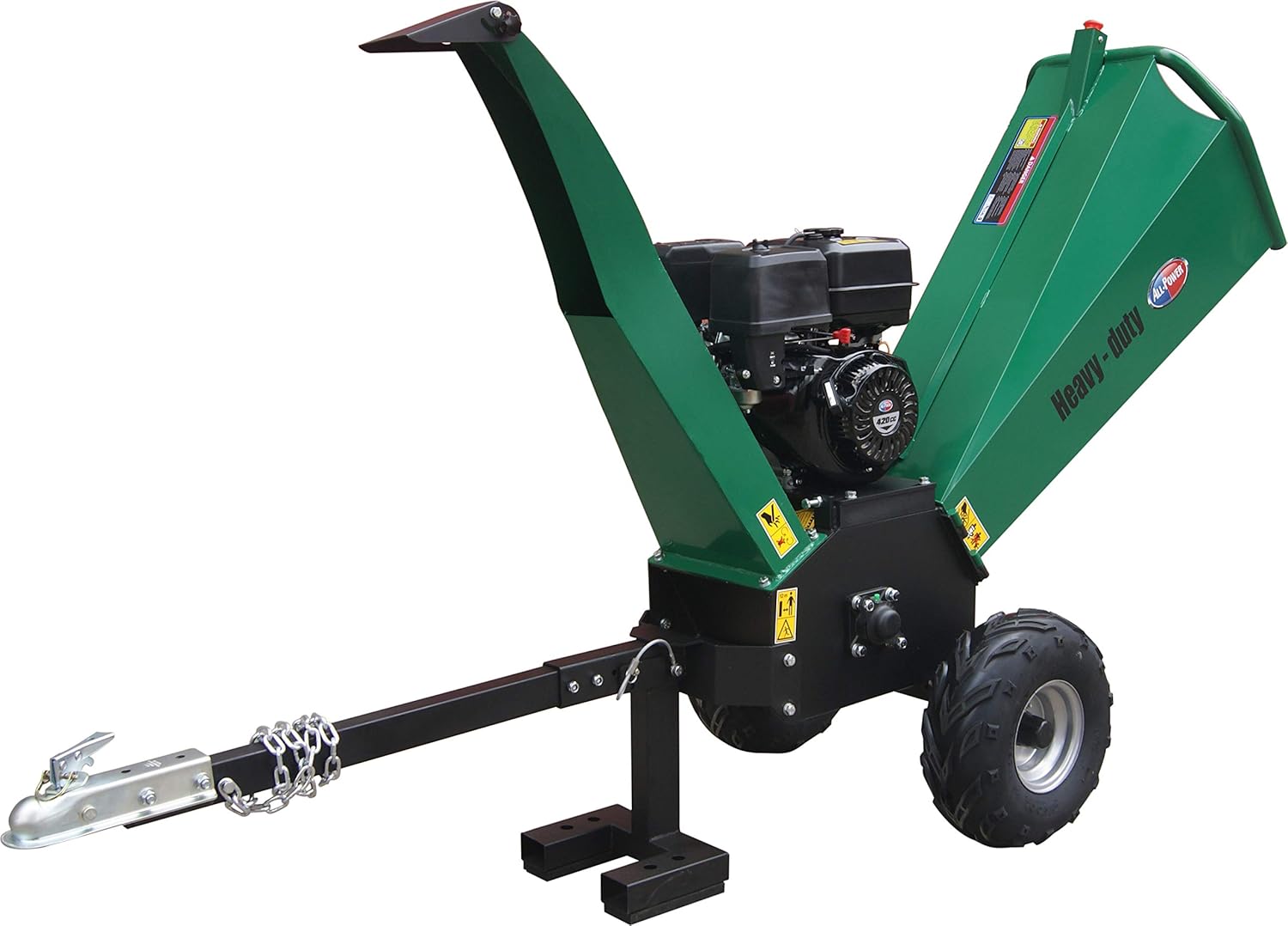 Heavy Duty Wood Chipper Shredder Mulcher, 15HP 420cc, 6 inch Cutting Capacity, Green/Black H63008