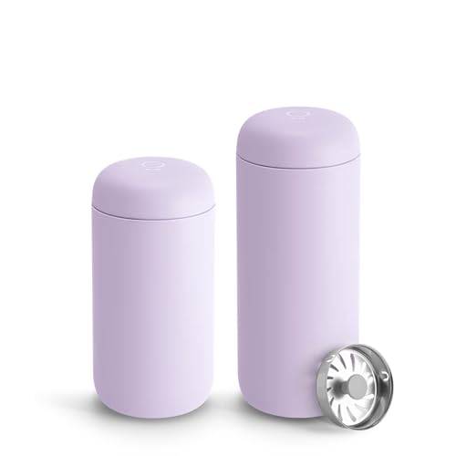 12 oz Vacuum-Insulated Stainless Steel Travel Mug with Ceramic Interior and Splash Guard Matte Black K733
