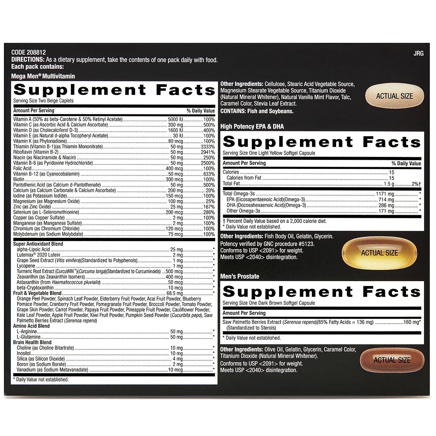 Mega Men Performance & Vitality Vitapak Z776401