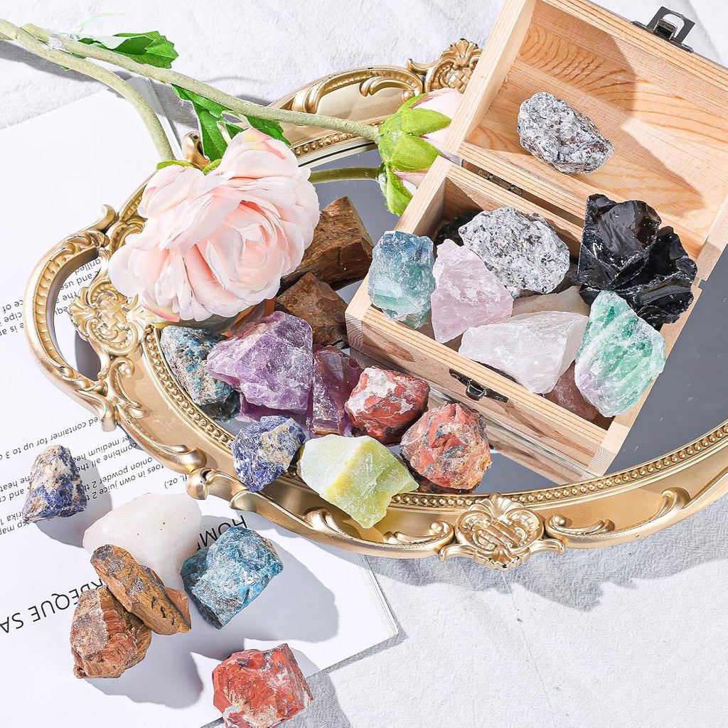 3LB Assorted Natural Stone Mix Raw Gemstone Rough Stones Crystals D126543