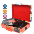 Turntable Suitcase with Bluetooth, FM Radio, USB and SD Card Port T101