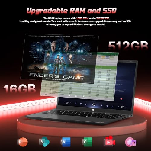 15.6" FHD IPS Laptop Computer - 8GB RAM 128GB SSD, 4 Cores 13th Gen Intel N150, 65W GaN Type-C, Fingerprint, Backlit Keyboard, Wi-Fi 6, BT5.2, Numpad S132921