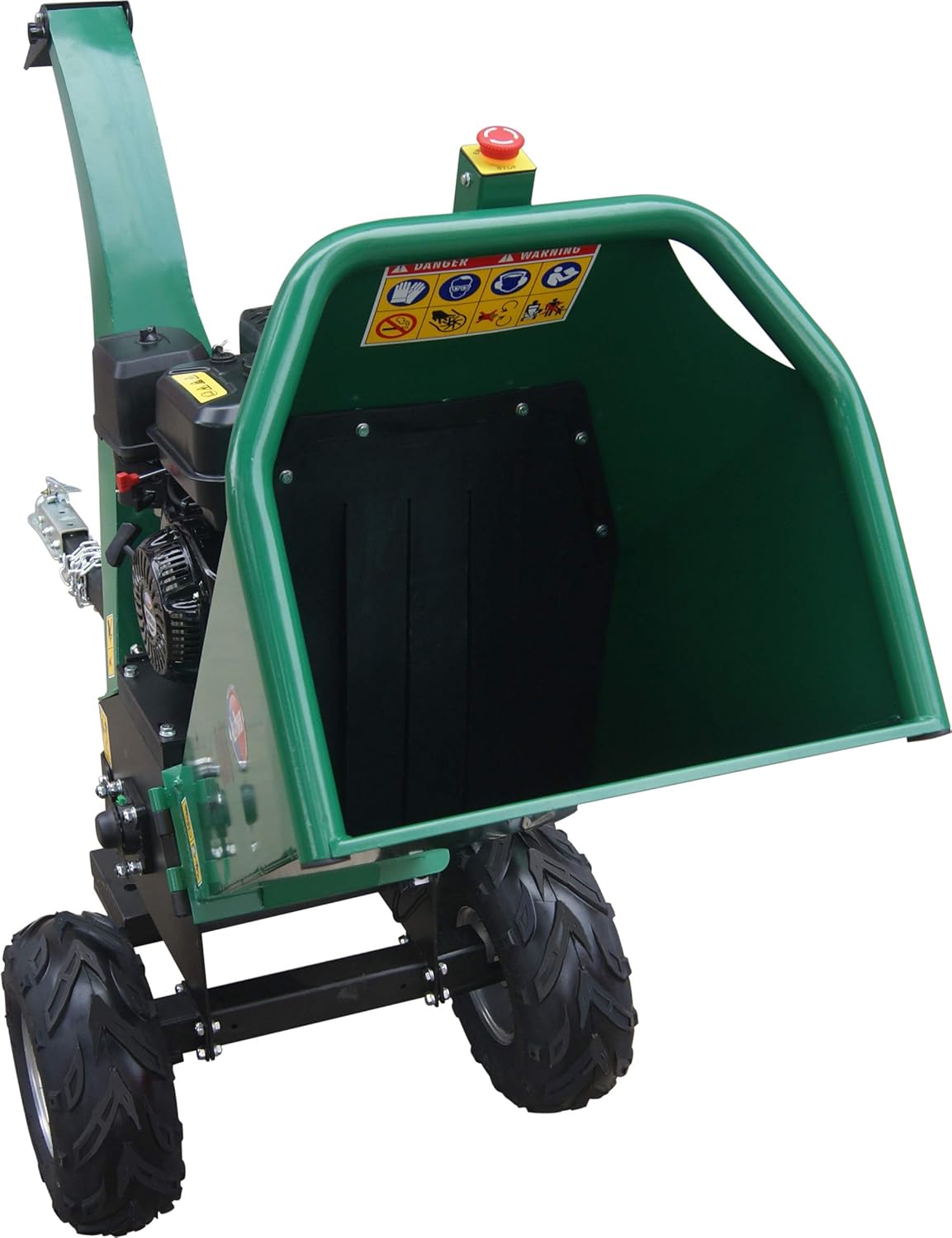 Heavy Duty Wood Chipper Shredder Mulcher, 15HP 420cc, 6 inch Cutting Capacity, Green/Black H63008