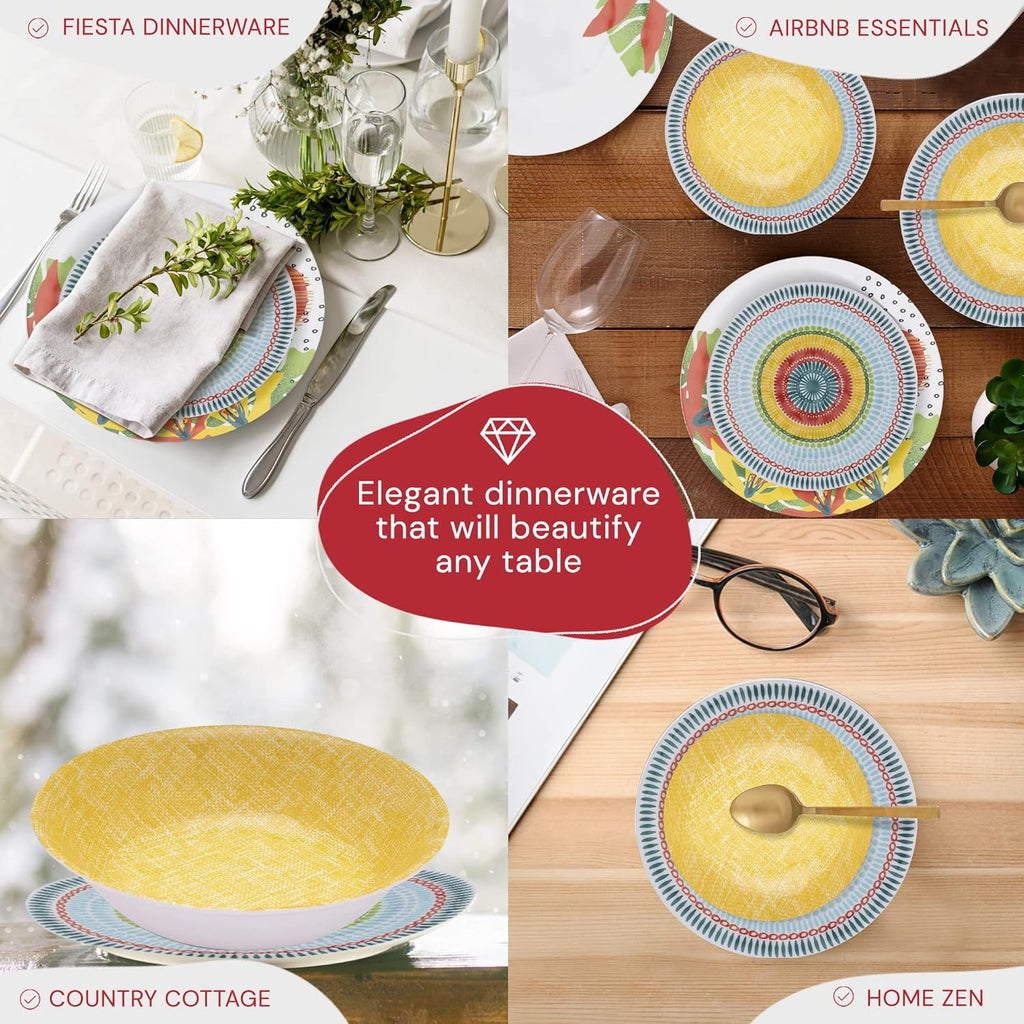 12-Piece Melamine Plates and Bowls Set R673266